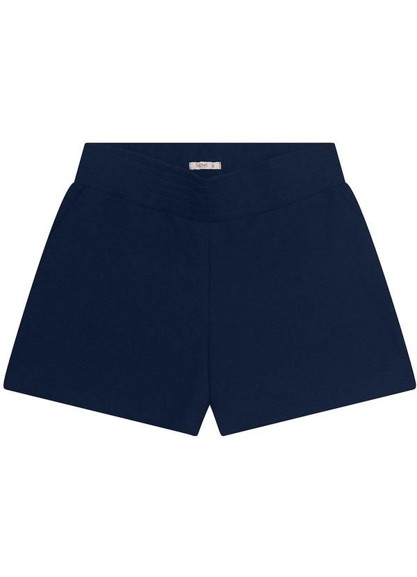 Shorts Plus Size em Piquet Verona Azul