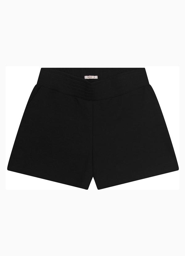 Shorts Plus Size em Piquet Verona Preto