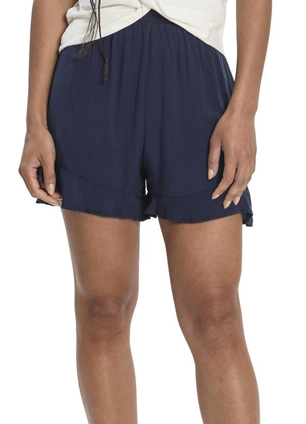 Shorts Feminino Viscose Azul