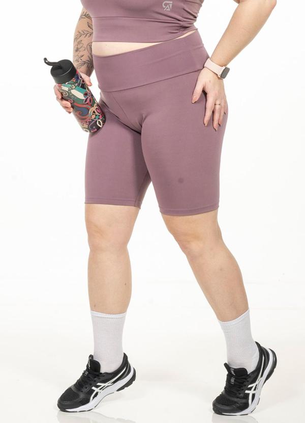Bermuda Ciclista Feminina Plus Size Roxo