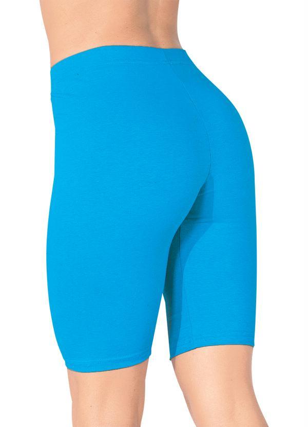 Bermuda Modelo Ciclista em Cotton Azul