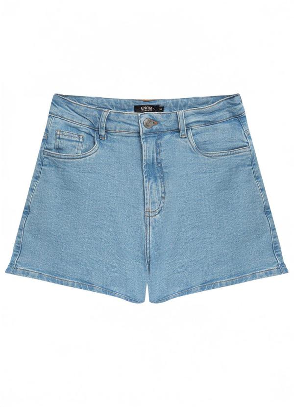 Shorts Mom Jeans Cintura Alta Azul Claro