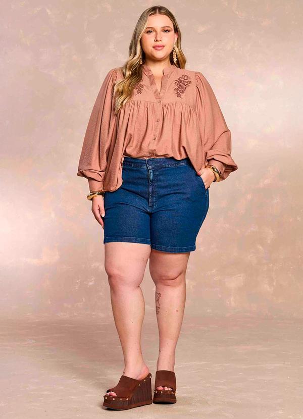 Shorts Soft Garden em Denim Azul