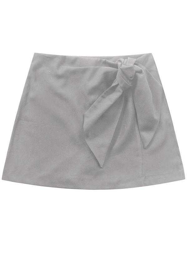 Short Saia Alfaiataria Cinza