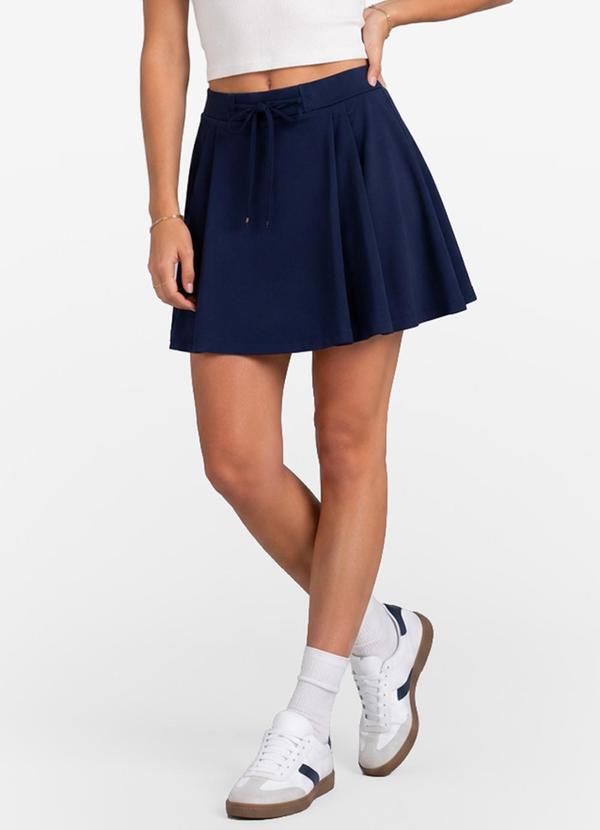 Shorts Saia Feminino Molecotton Azul