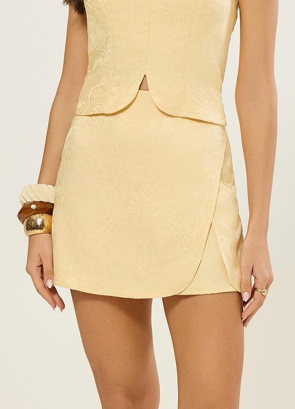 Shorts Saia Jacquard Amarelo Vanilla