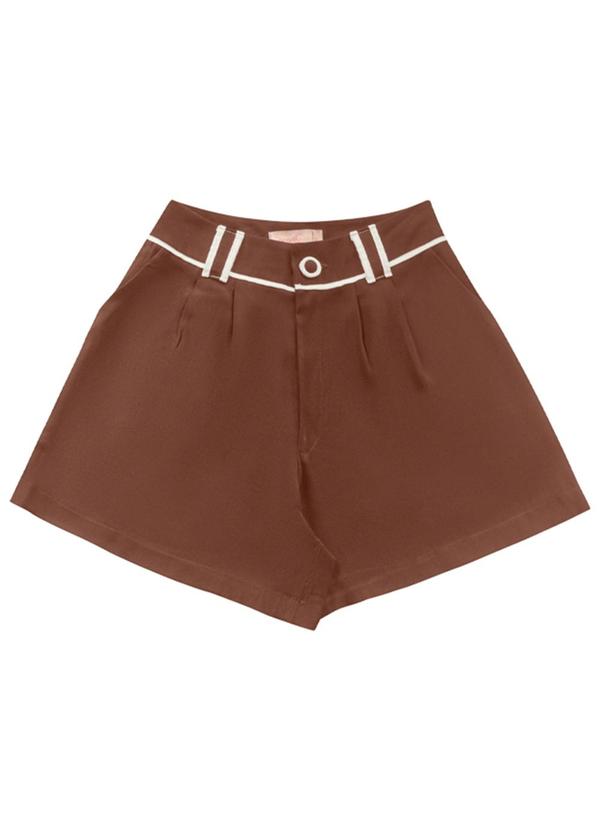 Short Alfaiataria Marrom