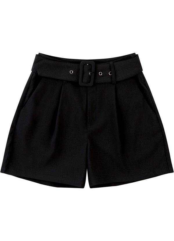 Shorts Alfaiataria com Bolso Preto