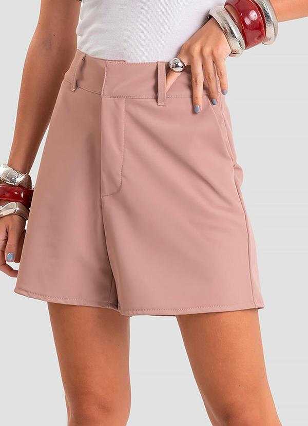 Shorts Feminino Courinotexturizado Marrom