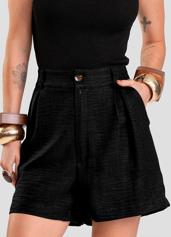 Shorts Feminino em Tecido Preto