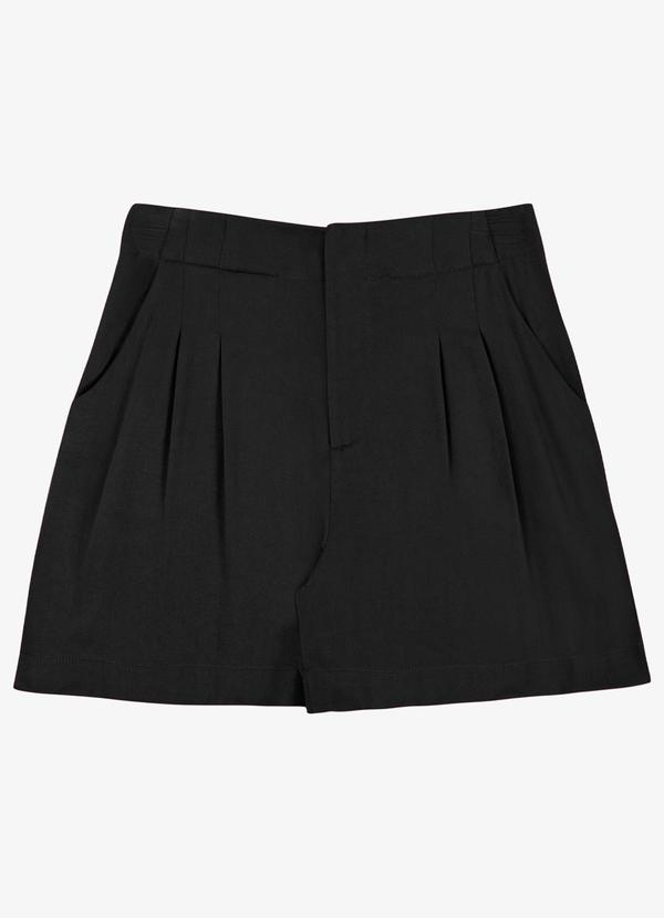 Shorts Feminino em Viscose Double Preto