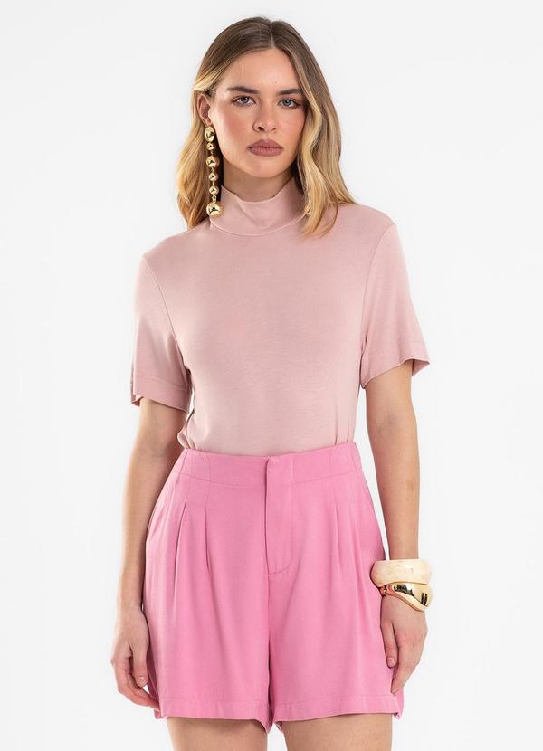 Shorts Feminino em Viscose Double Rosa