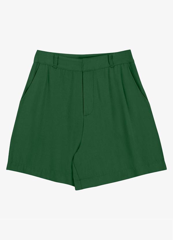 Shorts Feminino em Viscose Sarjada Verde