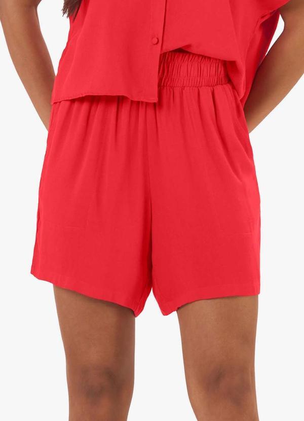 Shorts Feminino Malha Viscose Laranja