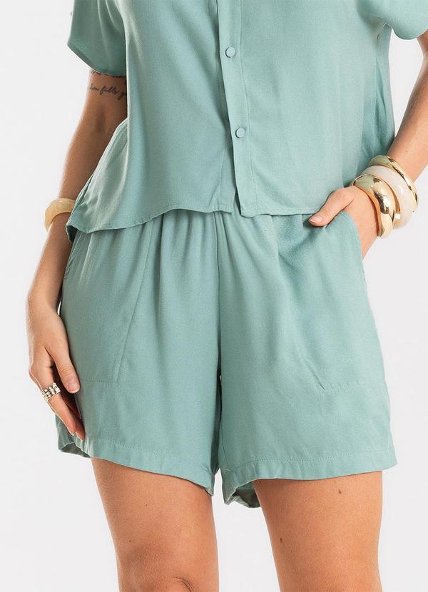 Shorts Feminino Malha Viscose Verde