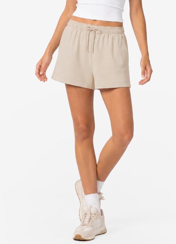 Shorts Feminino Molecotton de Viscose Bege