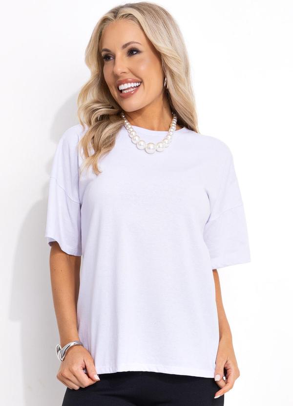 Blusa Branco em Malha de Algodão