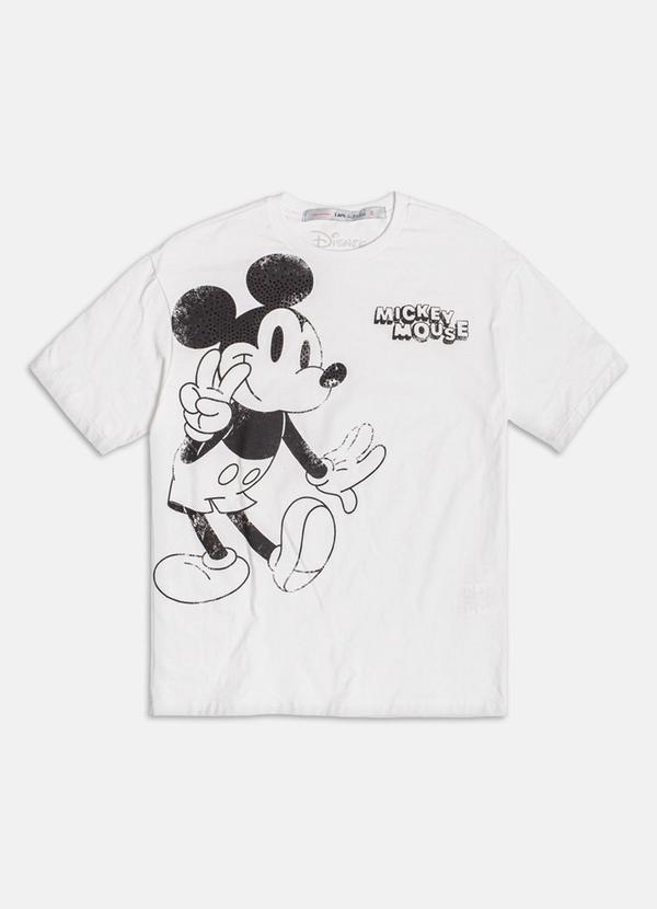 Blusa do Mickey com Strass Off White