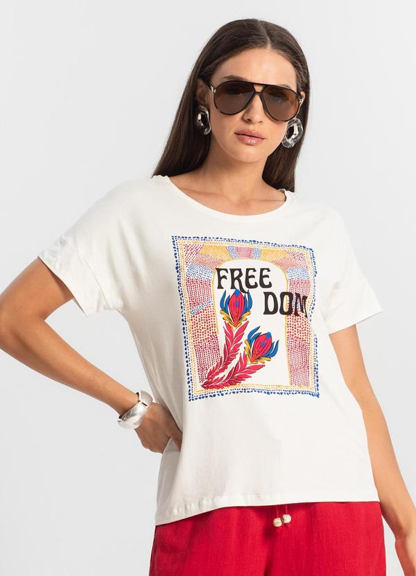 Blusa Feminina Manga Curta Bege