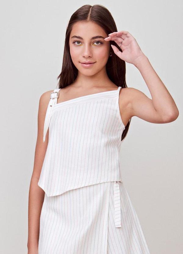 Blusa Listrada Off White