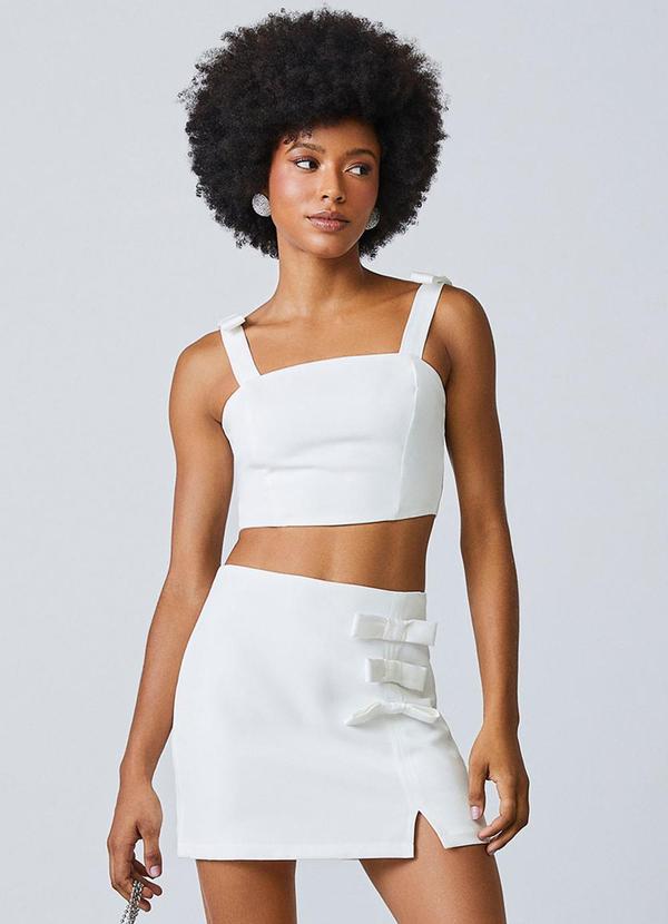 Blusa Off White com Laços Off White