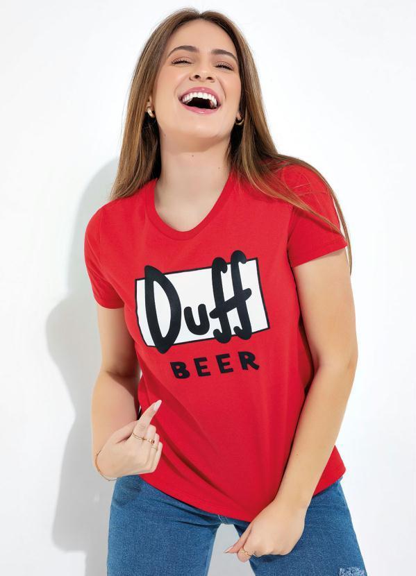 Blusa Vermelho com Estampa Localizada Simpsons