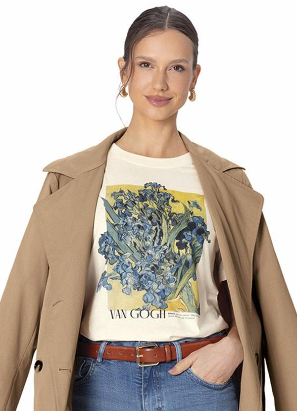 Camiseta Alongada Van Gogh Off White
