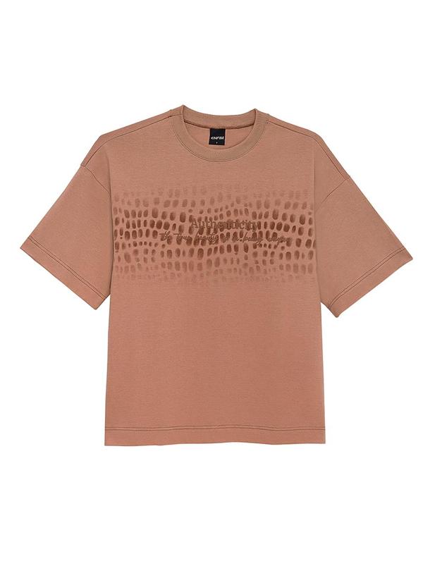 Vista 2 Camiseta Ampla Authenticity Marrom Enfim Enfim