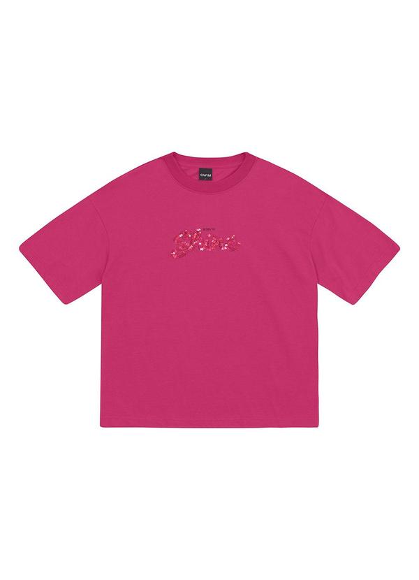 Camiseta Ampla Shine Rosa