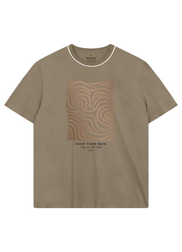 Camiseta Ampla Trust Your Path Taupe