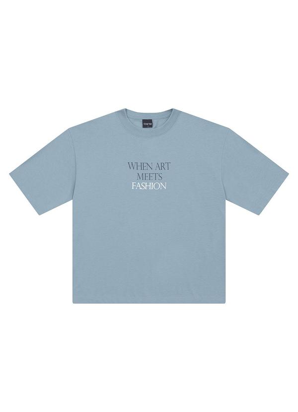 Camiseta Ampla When Art Meets Fashion Azul