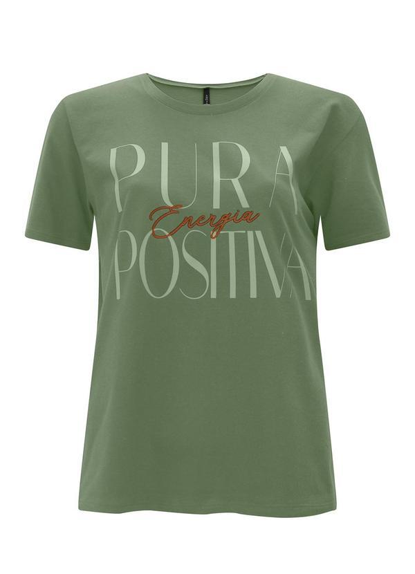 Vista 2 Camiseta D Regular em Meia Malha Penteada Verde Lunender Lunender