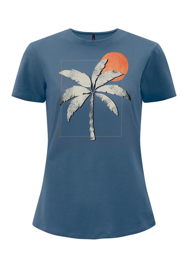 Vista 2 Camiseta D Slim com Estampa Localizada Azul Lunender Lunender