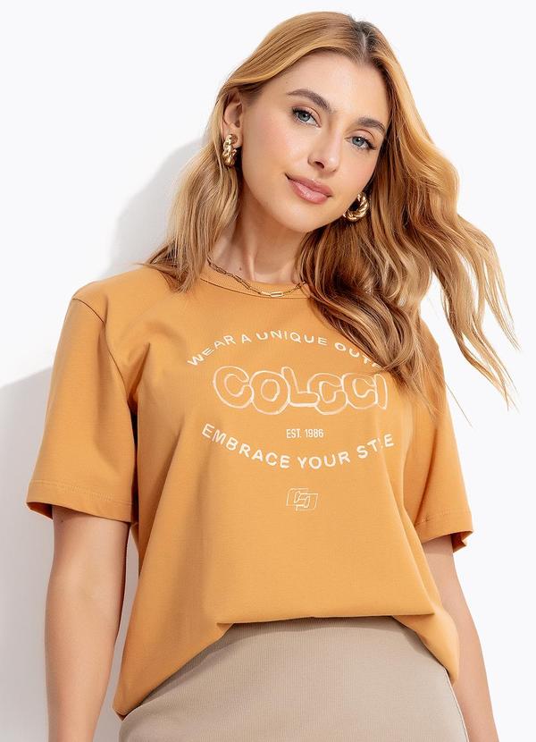 Camiseta em Malha Bege