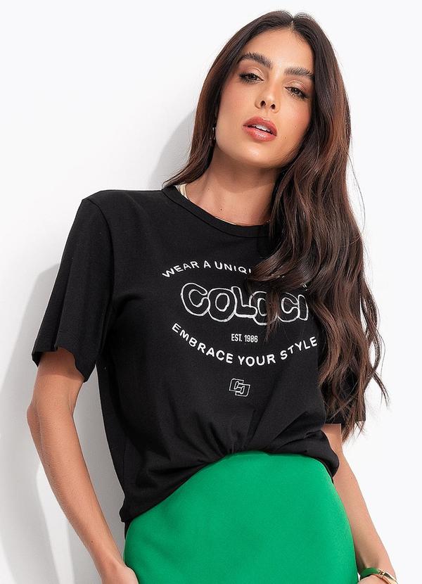 Camiseta em Malha Preto