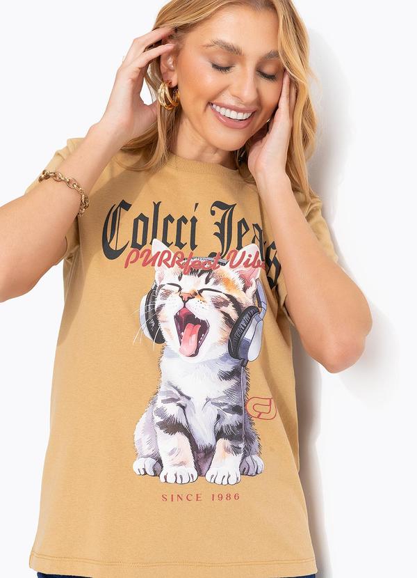 Camiseta Estampada Cj Bege