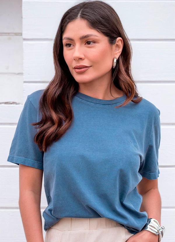 Camiseta Fem Estonada Basic Marinho