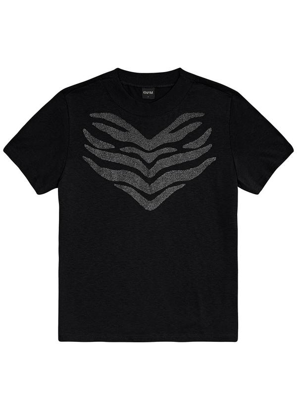 Vista 2 Camiseta Feminina Animal Print Preto Enfim Enfim