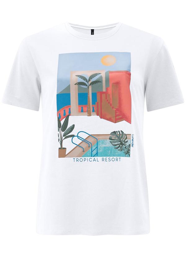 Vista 2 Camiseta Feminina D Branco Lunender Lunender