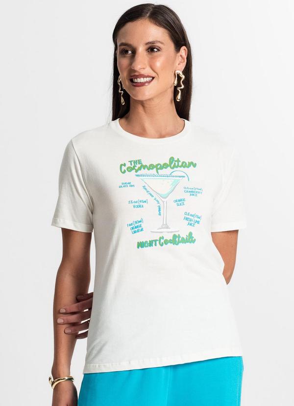 Camiseta Feminina em Meia Malha Bege
