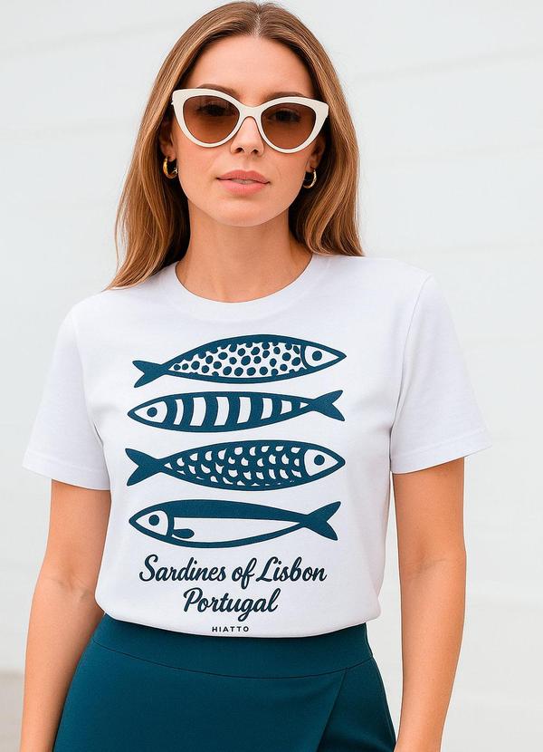 Camiseta Feminina Sardines Branca