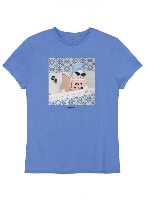 Camiseta How To Not Care Azul