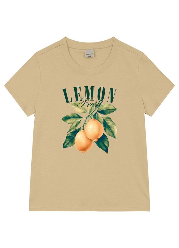 Vista 2 Camiseta Lemon em Malha Areia Malwee Malwee