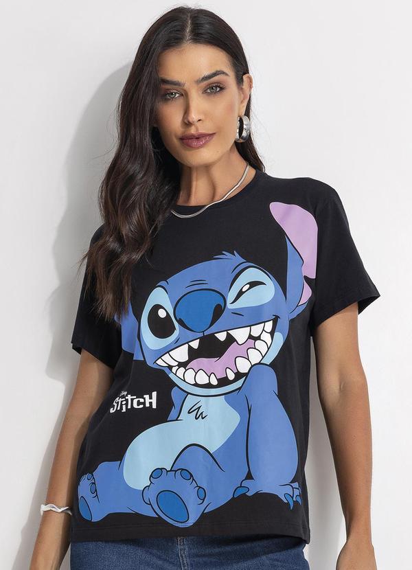 Camiseta Lilo & Stitch Preto