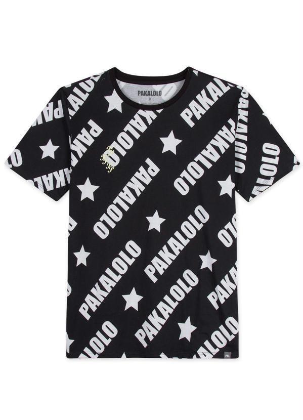 Vista 2 Camiseta Manga Curta Feminina Preto Pakalolo Pakalolo