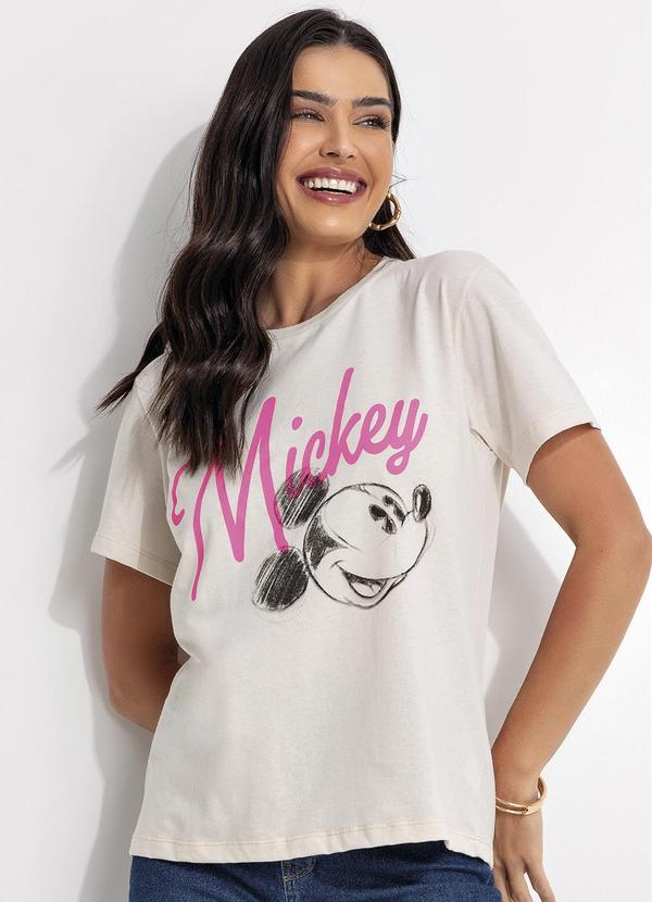 Camiseta Mickey Mouse Bege