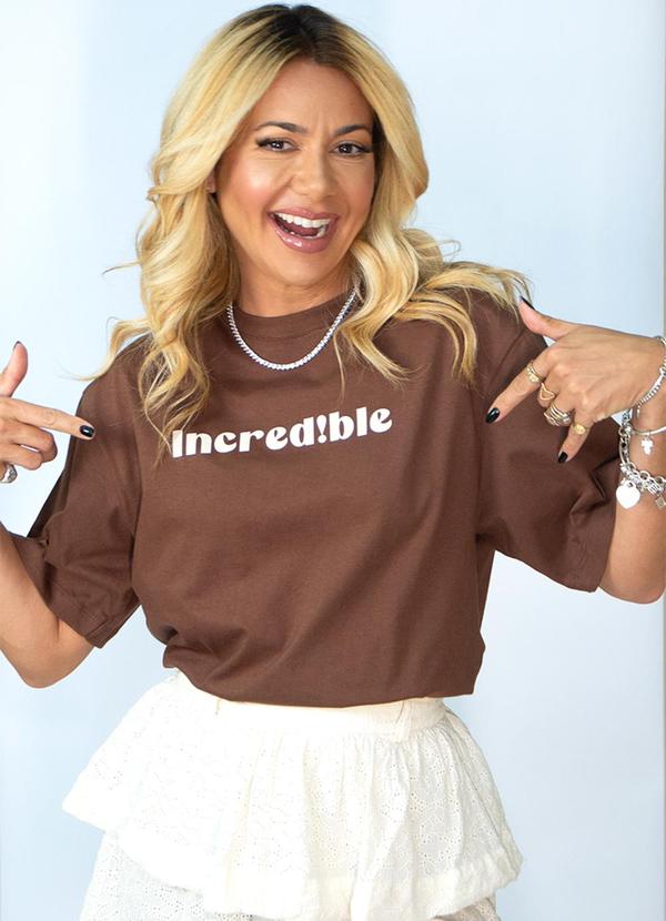 Camiseta Oversized Incredible Marrom