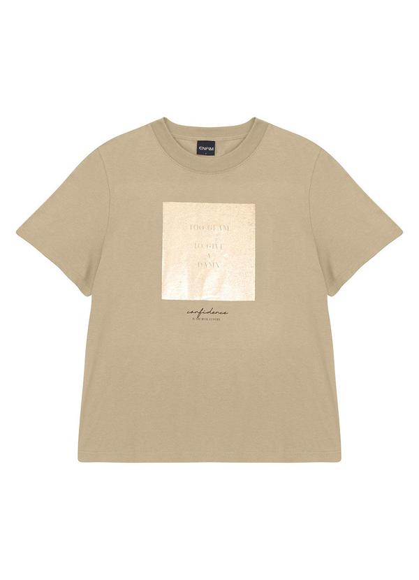 Camiseta Slim Confidence Bege