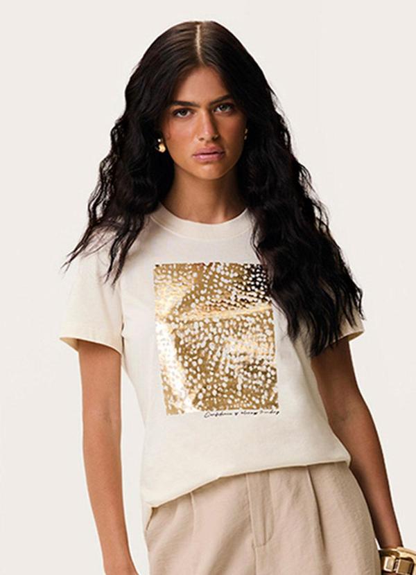 Camiseta Slim Confidence Off White