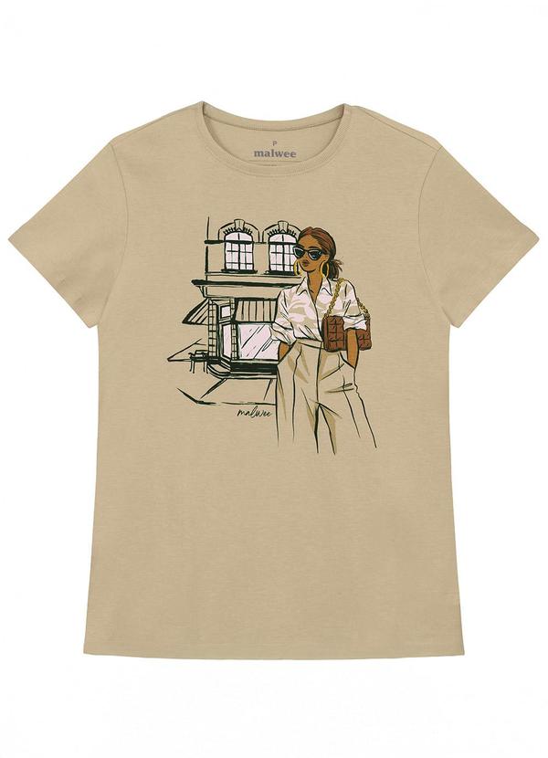 Camiseta Slim Fashionista Areia